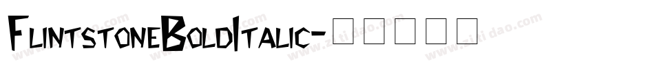 Flintstone BoldItalic字体转换